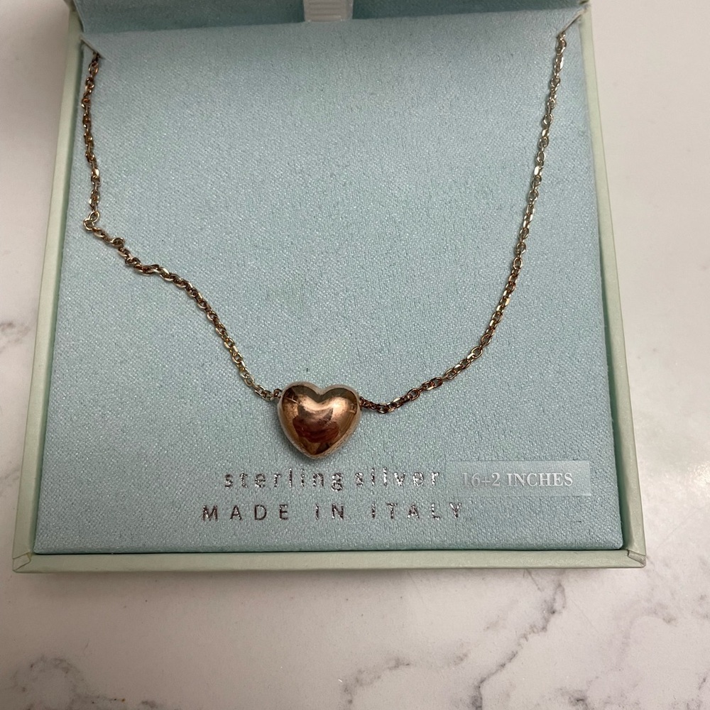 Mia Fiore Sterling Silver Heart Necklace